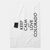 カスタマイズ保可能なCALMとLOVE COLORADO キッチンタオル (縦)