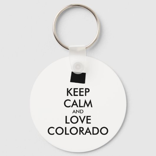 カスタマイズ保可能なCALMとLOVE COLORADO キーホルダー (正面)