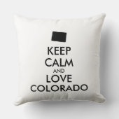 カスタマイズ保可能なCALMとLOVE COLORADO クッション (裏面)