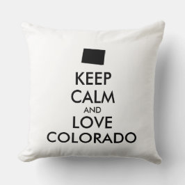 カスタマイズ保可能なCALMとLOVE COLORADO クッション