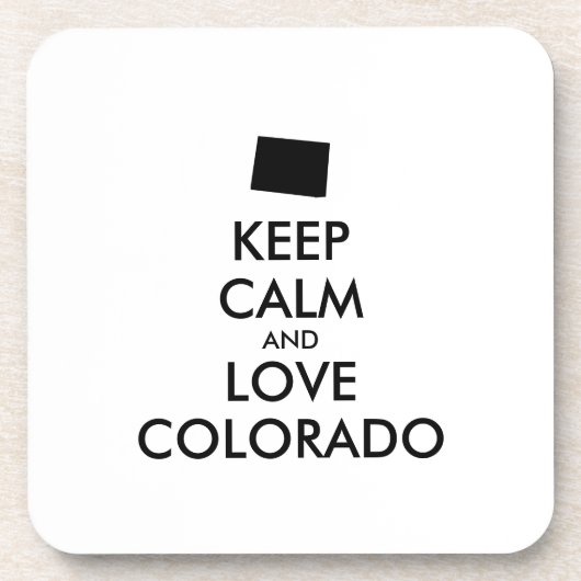 カスタマイズ保可能なCALMとLOVE COLORADO コースター (正面)