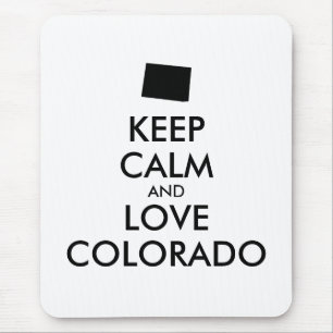 カスタマイズ保可能なCALMとLOVE COLORADO マウスパッド