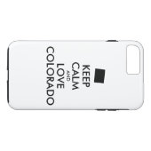 カスタマイズ保可能なCALMとLOVE COLORADO Case-Mate iPhoneケース (裏面(横))