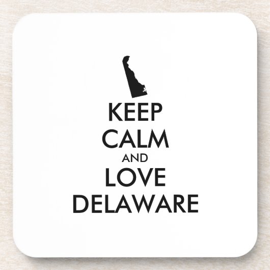 カスタマイズ保可能なCALMとLOVE DELAWARE コースター (正面)