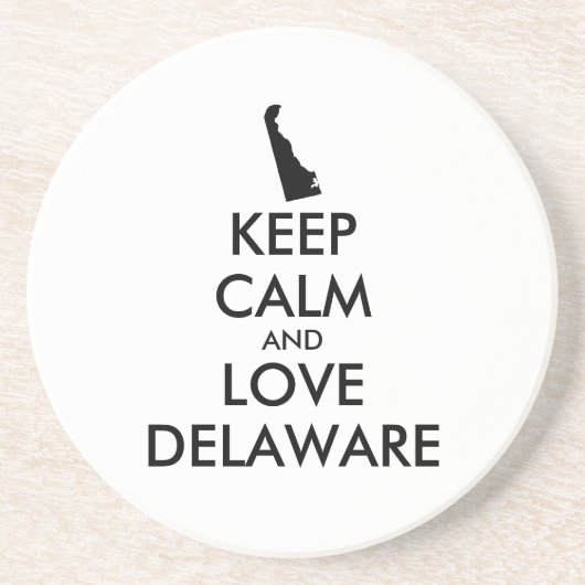 カスタマイズ保可能なCALMとLOVE DELAWARE コースター (正面)
