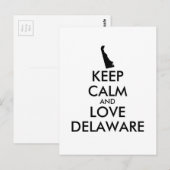 カスタマイズ保可能なCALMとLOVE DELAWARE ポストカード (正面/裏面)