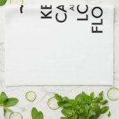 カスタマイズ保可能なCALMとLOVE FLORIDA キッチンタオル (折り畳み)