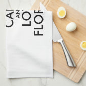 カスタマイズ保可能なCALMとLOVE FLORIDA キッチンタオル (四つ折り)