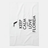 カスタマイズ保可能なCALMとLOVE FLORIDA キッチンタオル (縦)