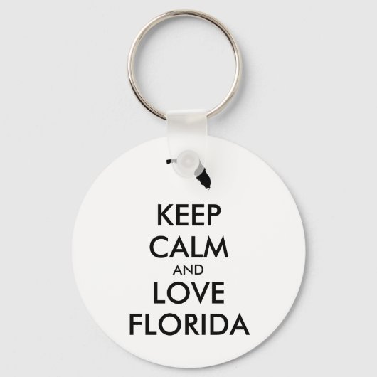 カスタマイズ保可能なCALMとLOVE FLORIDA キーホルダー (正面)