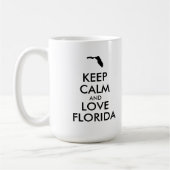 カスタマイズ保可能なCALMとLOVE FLORIDA コーヒーマグカップ (左)