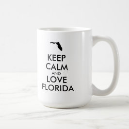 カスタマイズ保可能なCALMとLOVE FLORIDA コーヒーマグカップ