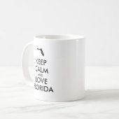 カスタマイズ保可能なCALMとLOVE FLORIDA コーヒーマグカップ (正面左)