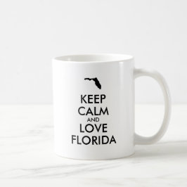カスタマイズ保可能なCALMとLOVE FLORIDA コーヒーマグカップ