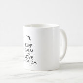 カスタマイズ保可能なCALMとLOVE FLORIDA コーヒーマグカップ (正面右)
