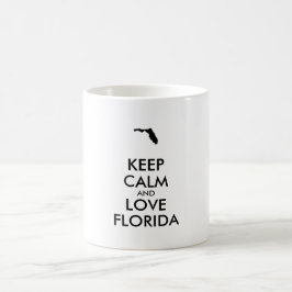 カスタマイズ保可能なCALMとLOVE FLORIDA コーヒーマグカップ