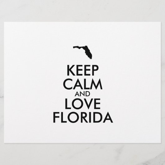 カスタマイズ保可能なCALMとLOVE FLORIDA チラシ (正面)