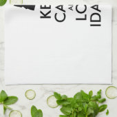 カスタマイズ保可能なCALMとLOVE IDAHO キッチンタオル (折り畳み)