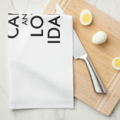 カスタマイズ保可能なCALMとLOVE IDAHO キッチンタオル (四つ折り)
