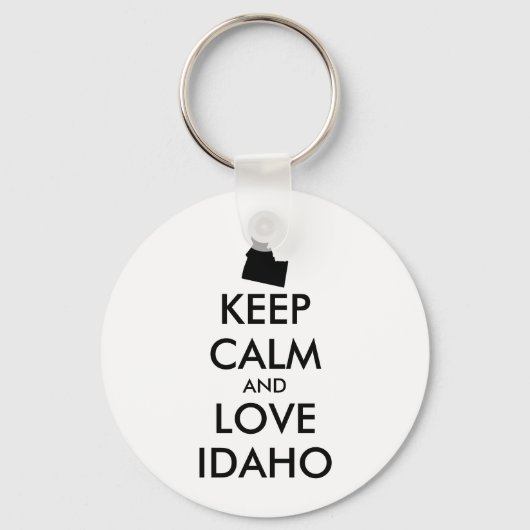 カスタマイズ保可能なCALMとLOVE IDAHO キーホルダー (正面)