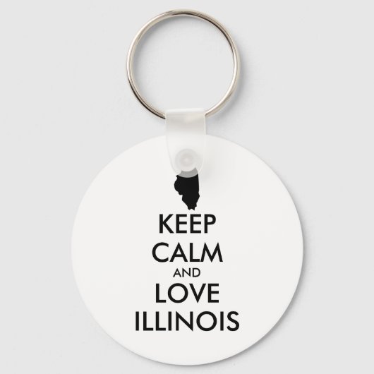 カスタマイズ保可能なCALMとLOVE ILLINOIS キーホルダー (正面)