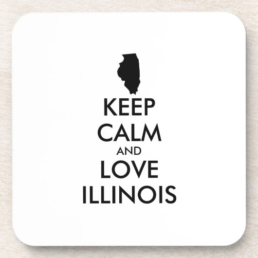 カスタマイズ保可能なCALMとLOVE ILLINOIS コースター (正面)