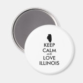 カスタマイズ保可能なCALMとLOVE ILLINOIS マグネット (正面/裏面)