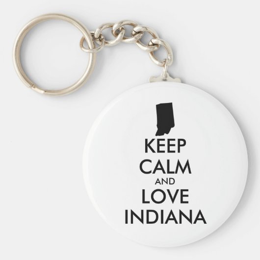 カスタマイズ保可能なCALMとLOVE INDIANA キーホルダー (正面)