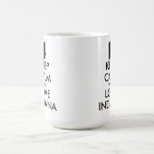 カスタマイズ保可能なCALMとLOVE INDIANA コーヒーマグカップ (中央)