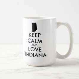 カスタマイズ保可能なCALMとLOVE INDIANA コーヒーマグカップ