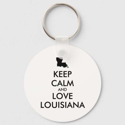 カスタマイズ保可能なCALMとLOVE LOUISIANA キーホルダー (正面)