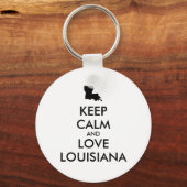 カスタマイズ保可能なCALMとLOVE LOUISIANA キーホルダー (正面)