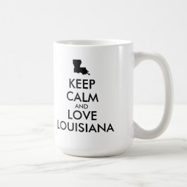 カスタマイズ保可能なCALMとLOVE LOUISIANA コーヒーマグカップ