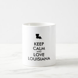 カスタマイズ保可能なCALMとLOVE LOUISIANA コーヒーマグカップ
