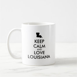 カスタマイズ保可能なCALMとLOVE LOUISIANA コーヒーマグカップ