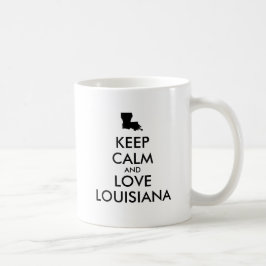 カスタマイズ保可能なCALMとLOVE LOUISIANA コーヒーマグカップ