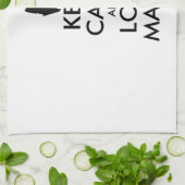 カスタマイズ保可能なCALMとLOVE MAINE キッチンタオル (折り畳み)