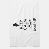 カスタマイズ保可能なCALMとLOVE MAINE キッチンタオル (縦)