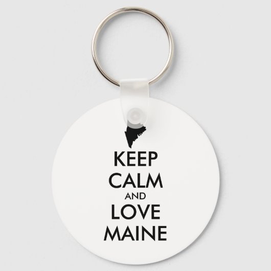 カスタマイズ保可能なCALMとLOVE MAINE キーホルダー (正面)