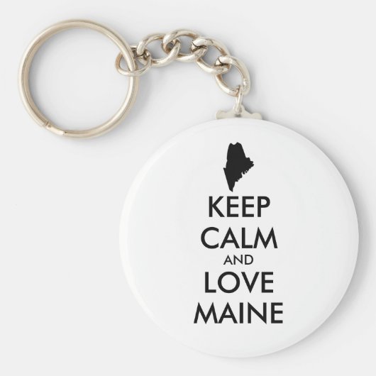 カスタマイズ保可能なCALMとLOVE MAINE キーホルダー (正面)