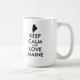 カスタマイズ保可能なCALMとLOVE MAINE コーヒーマグカップ