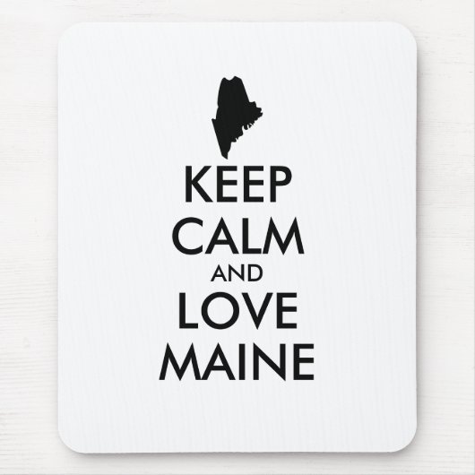 カスタマイズ保可能なCALMとLOVE MAINE マウスパッド (正面)