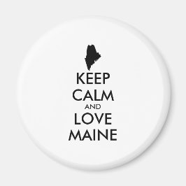 カスタマイズ保可能なCALMとLOVE MAINE マグネット