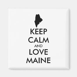 カスタマイズ保可能なCALMとLOVE MAINE マグネット