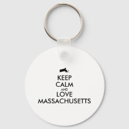 カスタマイズ保可能なCALMとLOVE MASSACHUSETTS キーホルダー