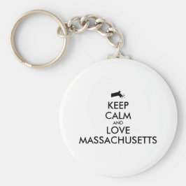 カスタマイズ保可能なCALMとLOVE MASSACHUSETTS キーホルダー
