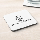 カスタマイズ保可能なCALMとLOVE MASSACHUSETTS コースター (左側)