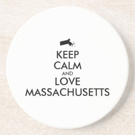 カスタマイズ保可能なCALMとLOVE MASSACHUSETTS コースター