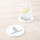 カスタマイズ保可能なCALMとLOVE MASSACHUSETTS コースター (側面)