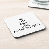カスタマイズ保可能なCALMとLOVE MASSACHUSETTS コースター (左側)